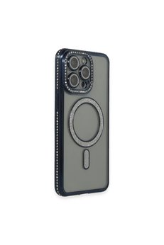 Evimdeyokyok İphone 15 Pro Max Kılıf Joke Simli Magneticsafe Kılıf - Lacivert
