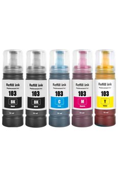EPSON Ecotank L3211 L3250 L3251 103 4 Renk Muadil muadil mürekkep Seti + 1 Siyah