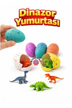 OYUNKAFASI Suda Büyüyen Dinozor Yumurtası Oyuncak –3 cm Çatlayan Sürpriz Dinozor Yumurta