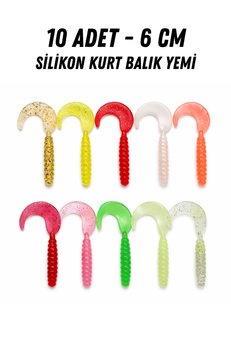 Arkhelais Silikon Balık Yemi Kurt - 6 CM - 10 Adet – Levrek Çupra Tatlı Su Spin Olta ve Kıyı Atışı Uyumlu