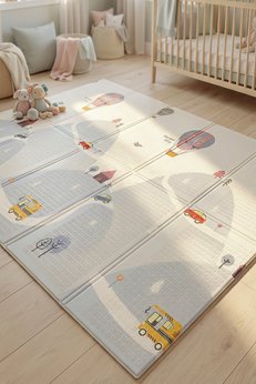 Decomia Home Çift Taraflı Katlanabilir Eğitici & Eğlenceli Çocuk Oyun Halısı Bebek Oyun Matı