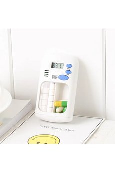 Cpu Elektronik Elektronik Akıllı Zamanlayıcılı Taşınabilir Hap İlaç Kutusu - Bpa İçermez