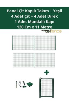 Telfence Panel Çit Takımı 11 Metre Avantaj Paketi Bahçe Çiti - H:120 Cm