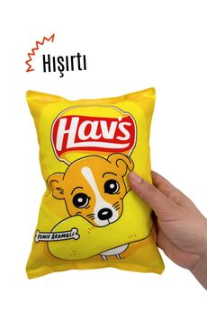 Havhav Hav’s Sarı Peluş Cips Köpek Oyuncağı Hışırtılı Sesli Yumuşak Köpek Oyun Arkadaşı