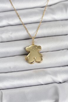 Twi̇n Store Çeli̇k Zi̇nci̇r Gold Renk Ayıcık Model Açılabi̇li̇r Kadın Kolye - Tj-Bko11036