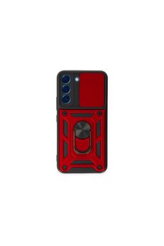Evimdeyokyok Samsung Galaxy S24 Kılıf Pars Lens Yüzüklü Silikon - Kırmızı