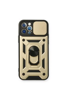 Evimdeyokyok Apple İphone 12 Pro Kılıf Pars Lens Yüzüklü Silikon - Gold