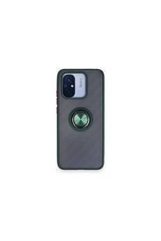 Evimdeyokyok Xiaomi Redmi 12C Kılıf Montreal Yüzüklü Silikon Kapak - Yeşil