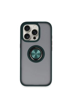 Evimdeyokyok Apple İphone 16 Pro Max Kılıf Montreal Yüzüklü Silikon Kapak - Yeşil
