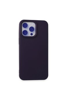 Evimdeyokyok Apple İphone 15 Pro Max Kılıf Nano İçi Kadife Silikon - Mor