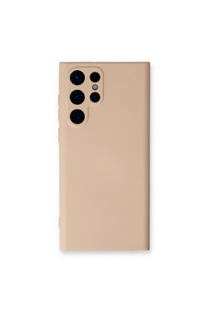 Evimdeyokyok Samsung Galaxy S24 Ultra Kılıf Nano İçi Kadife Silikon - Pudra