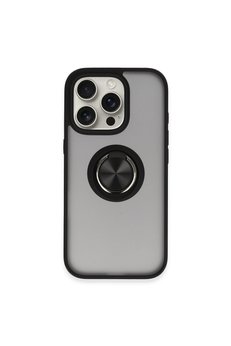 Evimdeyokyok Apple İphone 16 Pro Max Kılıf Montreal Yüzüklü Silikon Kapak - Siyah