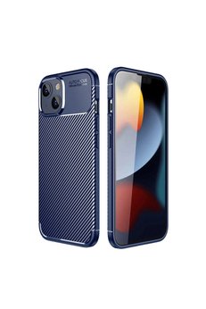 Evimdeyokyok Apple İphone 14 Kılıf Auto Focus Karbon Kapak - Lacivert