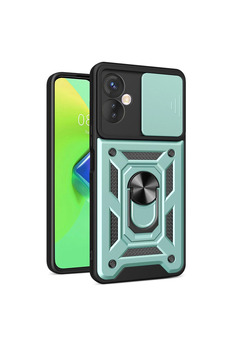 Evimdeyokyok İnfinix Hot 30 4G Kılıf Pars Lens Yüzüklü Silikon - Yeşil