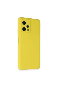 Evimdeyokyok Xiaomi Redmi Note 12 5G Kılıf Nano İçi Kadife Silikon - Sarı