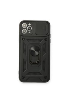 Evimdeyokyok Apple İphone 11 Pro Kılıf Pars Lens Yüzüklü Silikon - Siyah