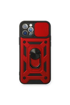 Evimdeyokyok Apple İphone 12 Pro Kılıf Pars Lens Yüzüklü Silikon - Kırmızı