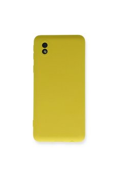 Evimdeyokyok Samsung Galaxy A01 Core Kılıf Nano İçi Kadife Silikon - Sarı