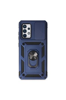 Evimdeyokyok Samsung Galaxy A72 Kılıf Pars Lens Yüzüklü Silikon - Lacivert
