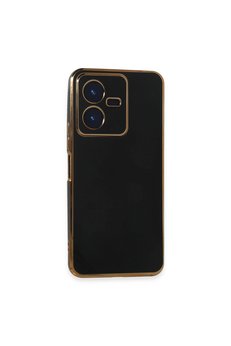 Evimdeyokyok Vivo Y22 2022 Kılıf Volet Silikon - Siyah