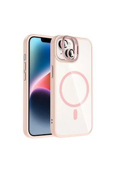 Evimdeyokyok Joko Apple İphone 14 Remim Lensli Magsafe Standlı Kapak - Pembe