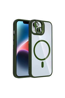 Evimdeyokyok Joko Apple İphone 15 Plus Remim Lensli Magsafe Standlı Kapak - Koyu Yeşil
