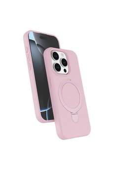 Evimdeyokyok Apple İphone 15 Pro Max Regal Magsafe Standlı Kapak - Açık Pembe