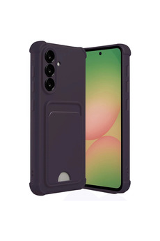 Evimdeyokyok Samsung Galaxy A55 5G Kılıf Kelvin Kartvizitli Silikon - Derin Mor