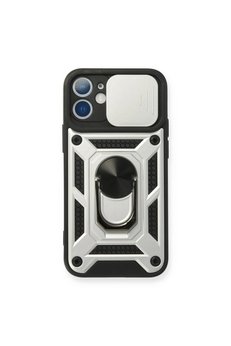 Evimdeyokyok Apple İphone 12 Mini Kılıf Pars Lens Yüzüklü Silikon - Gümüş