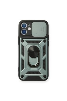 Evimdeyokyok Apple İphone 12 Mini Kılıf Pars Lens Yüzüklü Silikon - Yeşil