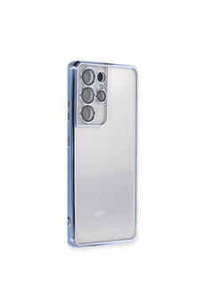 Evimdeyokyok Samsung Galaxy S21 Ultra Kılıf Razer Lensli Silikon - Açık Mavi