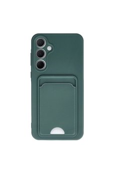 Evimdeyokyok Samsung Galaxy A35 5G Kılıf Kelvin Kartvizitli Silikon - Koyu Yeşil