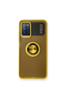 Evimdeyokyok Xiaomi Redmi 9T Kılıf Montreal Yüzüklü Silikon Kapak - Sarı