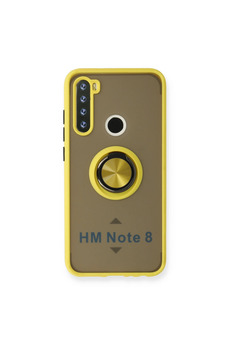 Evimdeyokyok Xiaomi Redmi Note 8 Kılıf Montreal Yüzüklü Silikon Kapak - Sarı