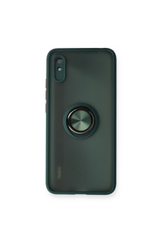 Evimdeyokyok Xiaomi Redmi 9A Kılıf Montreal Yüzüklü Silikon Kapak - Yeşil