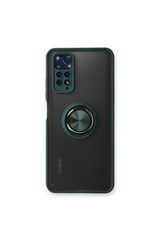 Evimdeyokyok Xiaomi Redmi Note 11 Kılıf Montreal Yüzüklü Silikon Kapak - Yeşil
