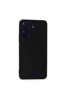 Evimdeyokyok Xiaomi Redmi 13C Kılıf Kelvin Kartvizitli Silikon - Siyah