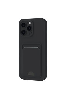 Evimdeyokyok Apple İphone 16 Pro Kılıf Kelvin Kartvizitli Silikon - Siyah
