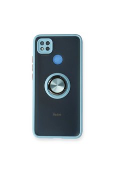 Evimdeyokyok Xiaomi Redmi 9C Kılıf Montreal Yüzüklü Silikon Kapak - Buz Mavi