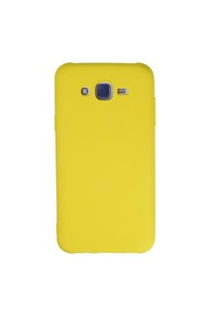 Evimdeyokyok Samsung Galaxy J7 Kılıf Nano İçi Kadife Silikon - Sarı