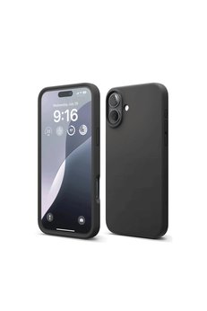 Evimdeyokyok Apple İphone 16 Plus Kılıf Nano İçi Kadife Silikon - Siyah