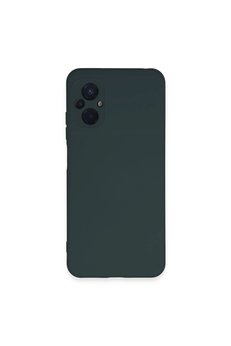 Evimdeyokyok Xiaomi Poco M5 Kılıf Nano İçi Kadife Silikon - Koyu Yeşil