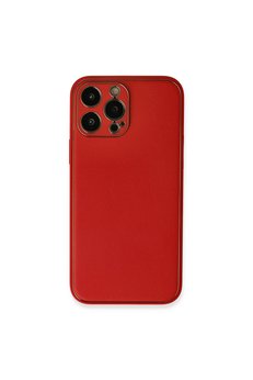 Evimdeyokyok Apple İphone 13 Pro Kılıf Coco Deri Silikon Kapak - Kırmızı