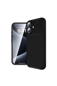 Evimdeyokyok Apple İphone 16 Plus Kılıf Auto Focus Karbon Kapak - Siyah