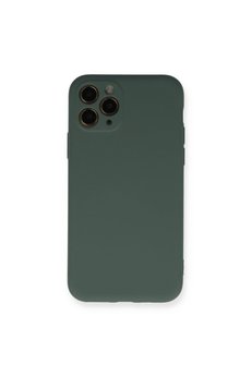 Evimdeyokyok Apple İphone 11 Pro Kılıf Nano İçi Kadife Silikon - Koyu Yeşil