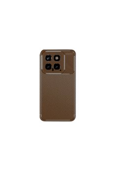 Evimdeyokyok Xiaomi Mi 14T Kılıf Auto Focus Karbon Kapak - Kahverengi