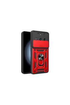 Evimdeyokyok Realme 11 Pro Kılıf Pars Lens Yüzüklü Silikon - Kırmızı