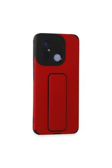 Evimdeyokyok Xiaomi Redmi 12C Kılıf Mega Standlı Silikon - Kırmızı
