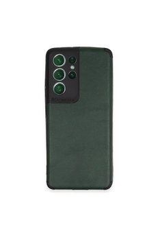 Evimdeyokyok Samsung Galaxy S21 Ultra Kılıf Loop Deri Silikon - Yeşil
