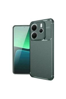 Evimdeyokyok Xiaomi Redmi Note 14 4G Kılıf Auto Focus Karbon Kapak - Koyu Yeşil
